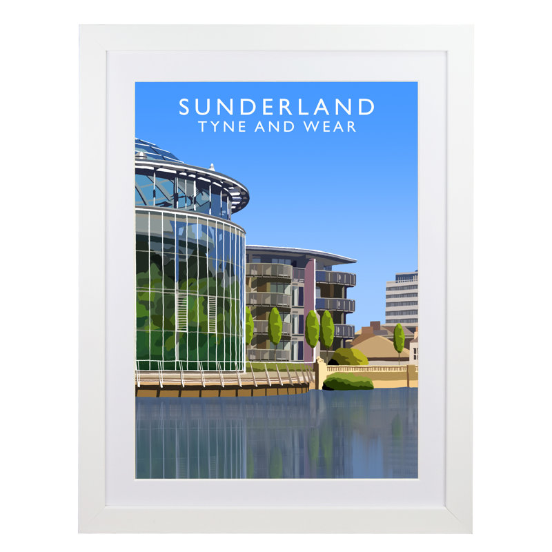 'Sunderland' by Richard O'Neil - Print, White Wood Frame, 54 cm H x 44 cm W x 2.2 cm D