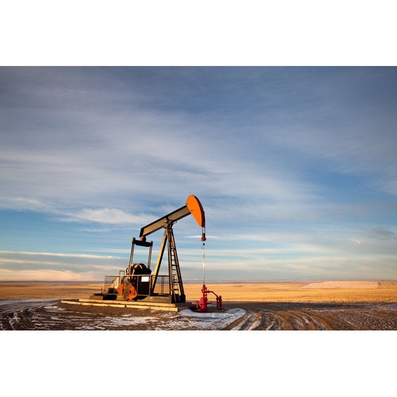 Pumpjack On The Prairie - Wrapped Canvas Print, 51cm H x 76cm W