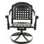 3-Piece All-Weather Cast Aluminum Dining Set, Include 2 Swivel Chairs and 39.37" Round Table With Black Frame
