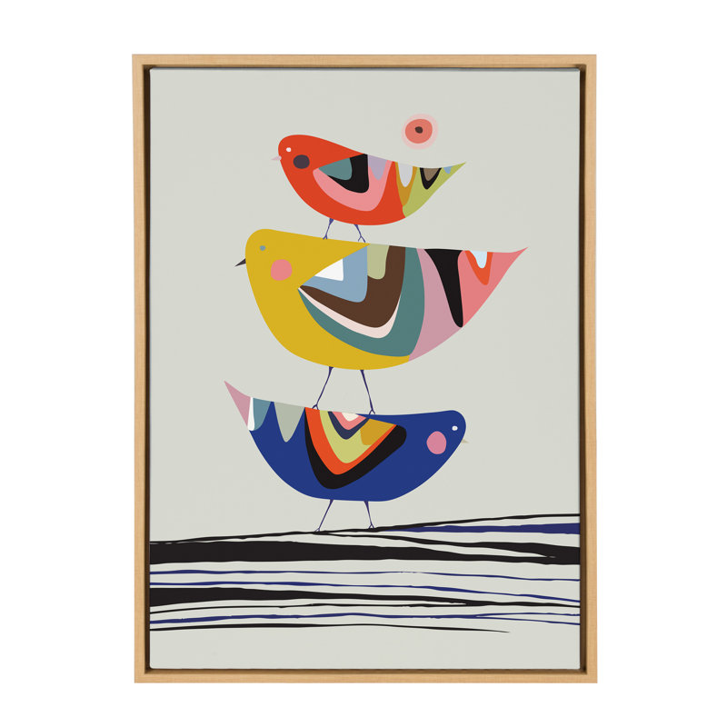 «The Family Tree» par Rachel Lee 3 Birdies Studio, reproduction d'art sur toile encadrée, H 33 po x l 23 po, Naturel