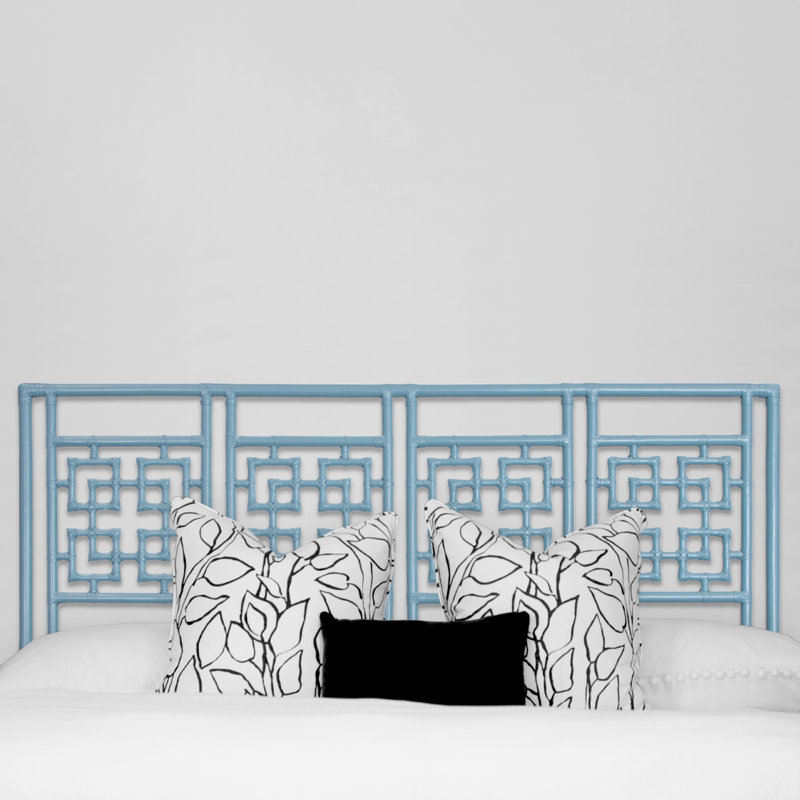 Palm Springs Open-Frame Headboard, King, Pool Blue