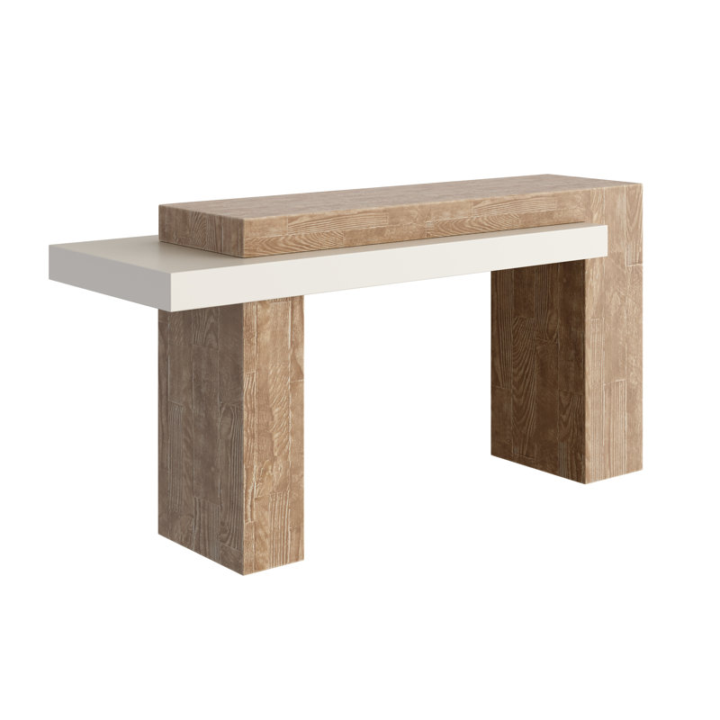 Console Herriot, Blanc / brun clair