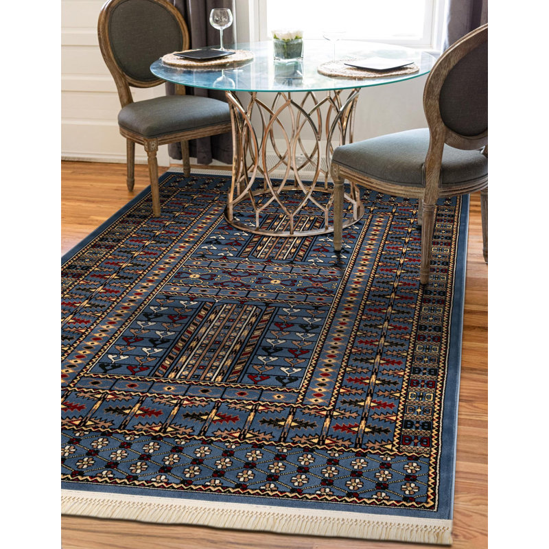 Tapis bleu Aucun, Rectangle 2 pi x 3 pi 1 po