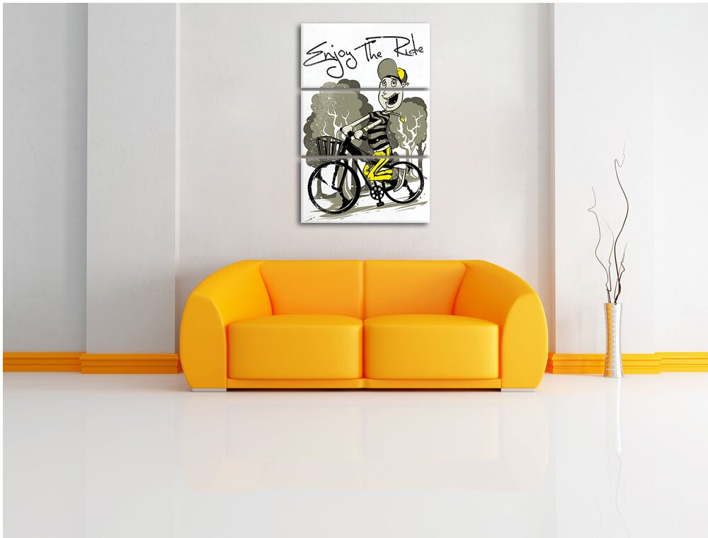 3-tlg. Leinwandbilder-Set „Enjoy the ride“, Grafikdruck