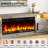 Fireplace Tv Stand Entertainment Center With 36" Fireplace, 70" Wooden Tv Stand For Tvs Up To 75", Media Tv Console With High Gloss Storage Cabinet And 16 Colors Led Lights-1858821062