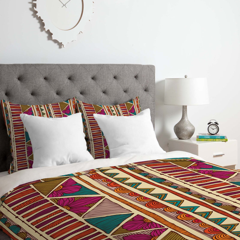 Ensemble de housse de couette ethnique, Housse de couette pour très grand lit et 2 très 