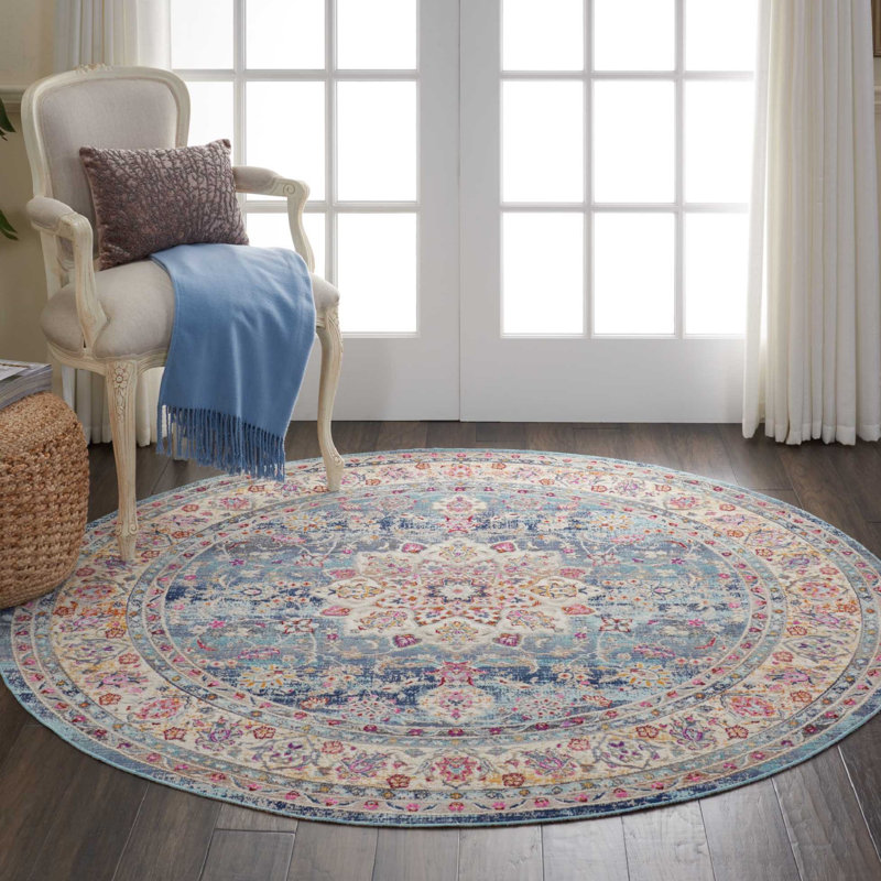 Lowndes Oriental Indoor Rug, Round 4'