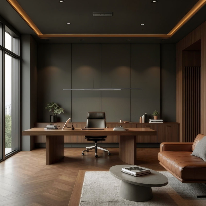Burcker Dimmable LED Linear Kitchen Island Pendant Light, Matte Black