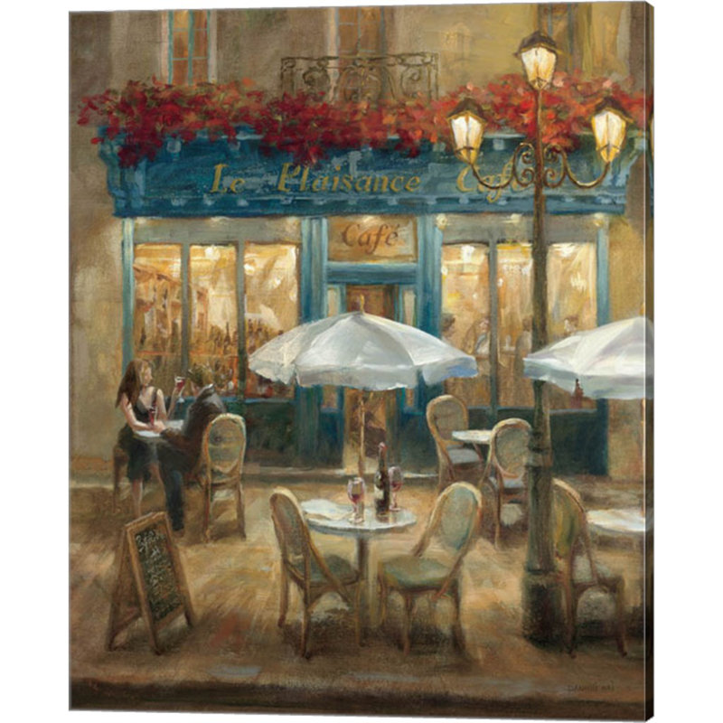 «Paris Café» par Danhui Nai, art sur toile (ensemble de 2)