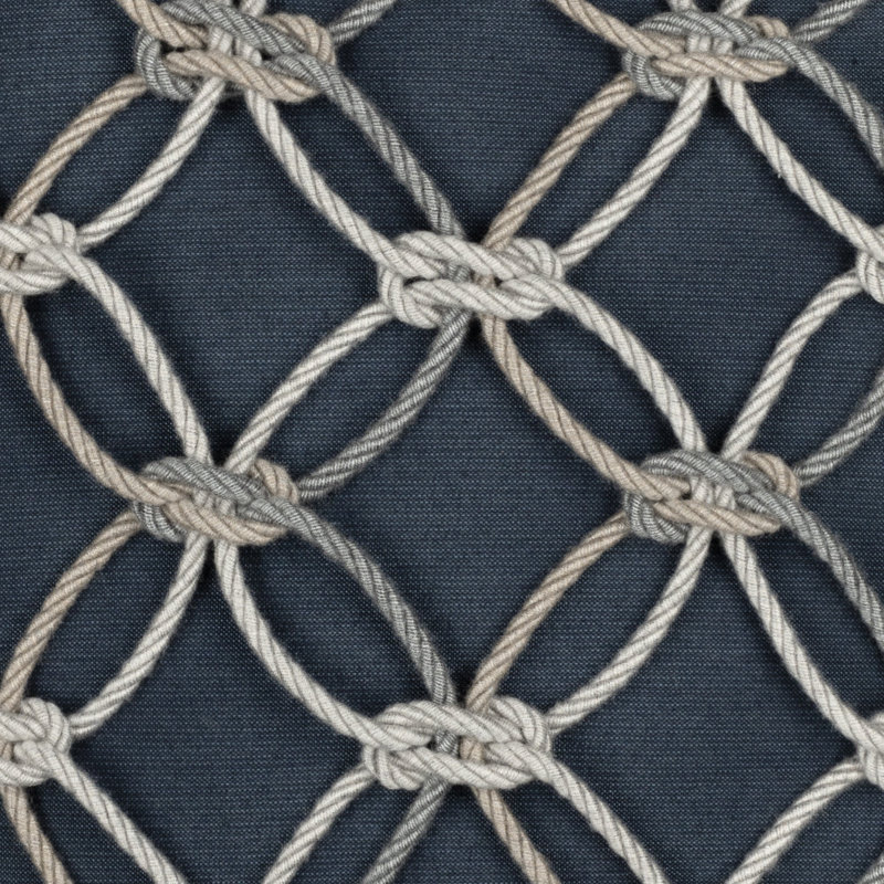 Rope Square Indoor/Outdoor Pillow Cover & Insert, Indigo