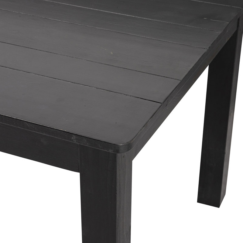 Table de salle à manger Dejon, Enduit noir, L 38 po x L 60 po