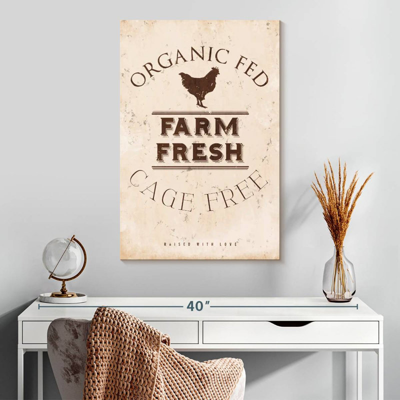 Farm Fresh Chicken Wall Sign, 30" H x 20" W