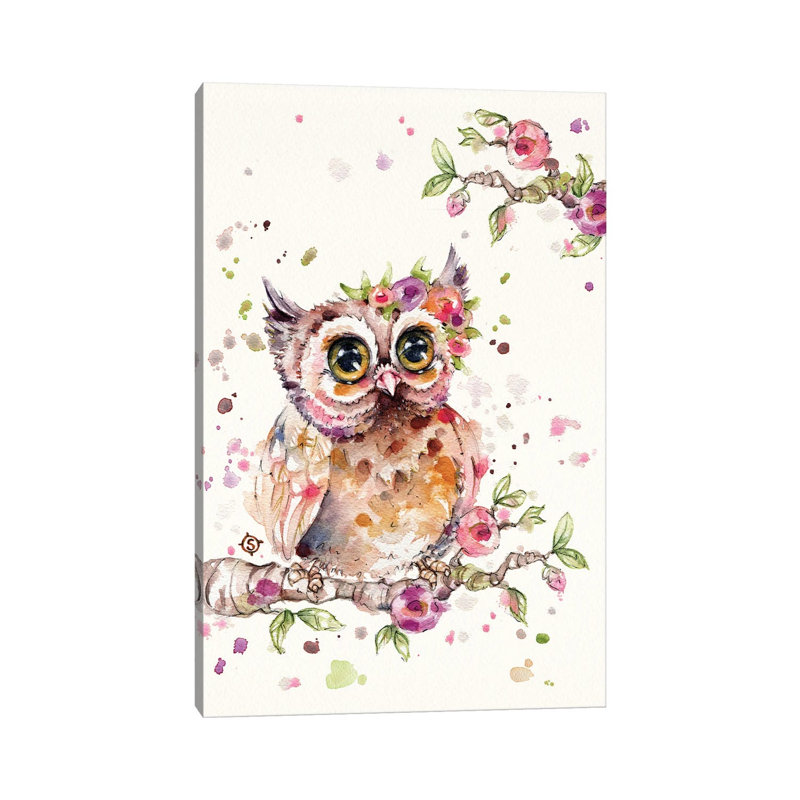 Sweet Owl 1 Piece Wrapped Canvas Painting, 101.6cm H x 66.04cm W x 1.91cm D
