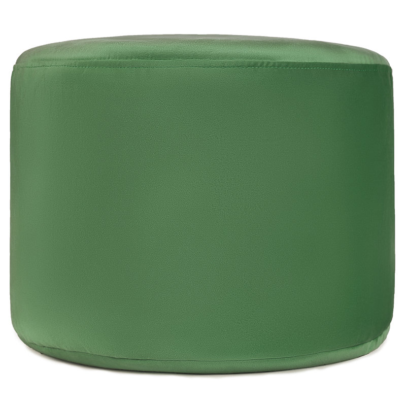 Franka Velvet Ottoman, Green Velvet