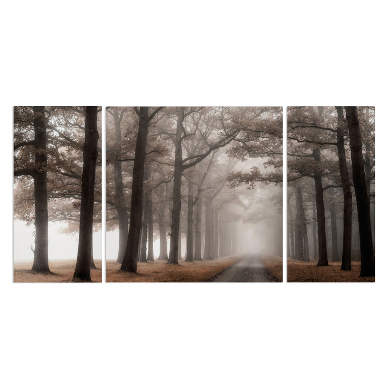 " Misty Road " 3 - Pieces, 24" H x 36" W x 1.5" D