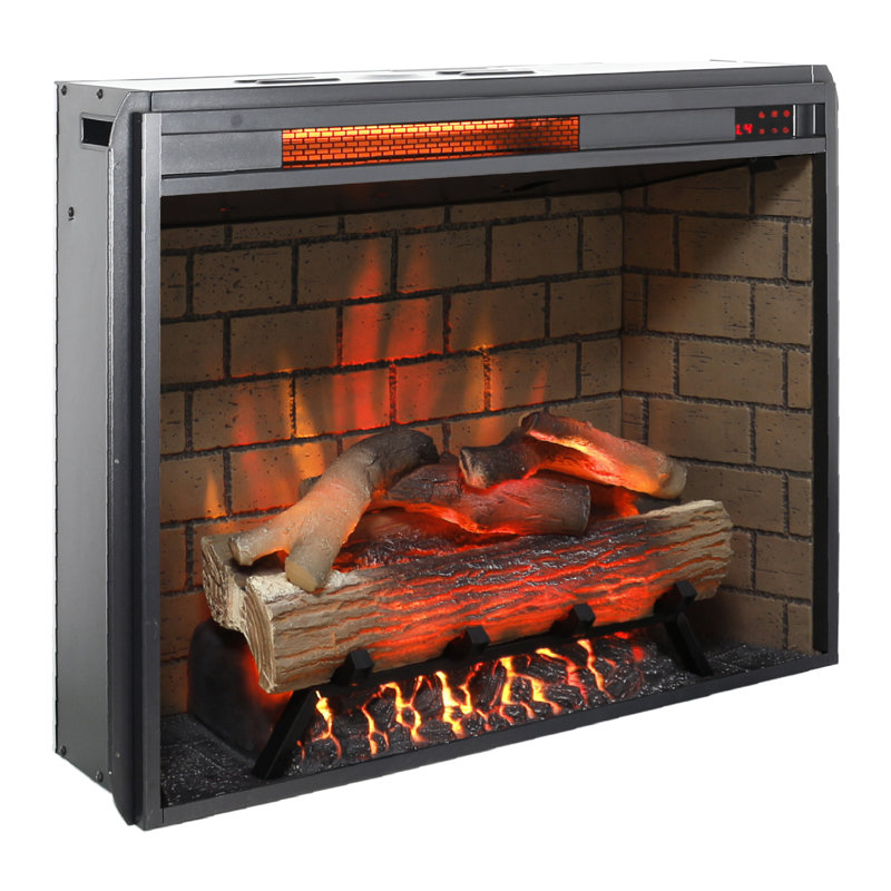 Foyer électrique à infrarouge avec ensemble de garniture amovible, générateur de chaleur de 1500 W, foyer sans fumée, flamme réglable et luminosité de braise, 5000 / heure, 400 pieds carrés Pi. Zone de chauffage, 3 voies d'installation, / Ul