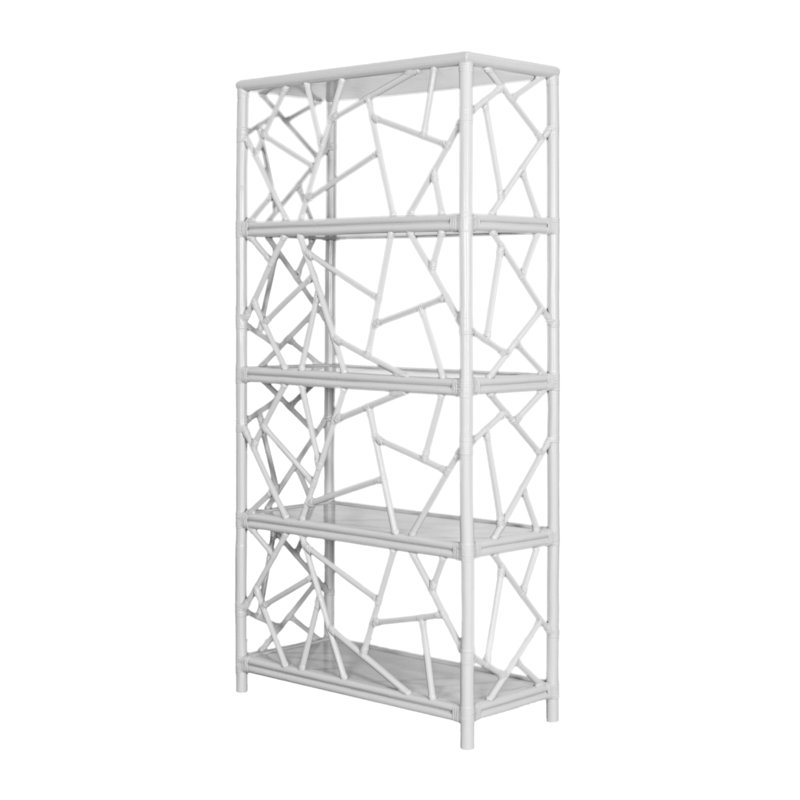 72'' H x 36'' W Wood Etagere Bookcase, White