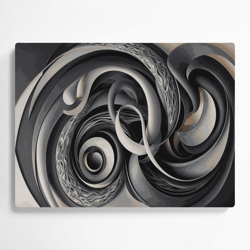 Art mural gris Biomorphic Abstraction 5, H 11 po x l 14 po