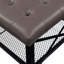 Table basse capitonnée en similicuir rembourré avec base en métal robuste