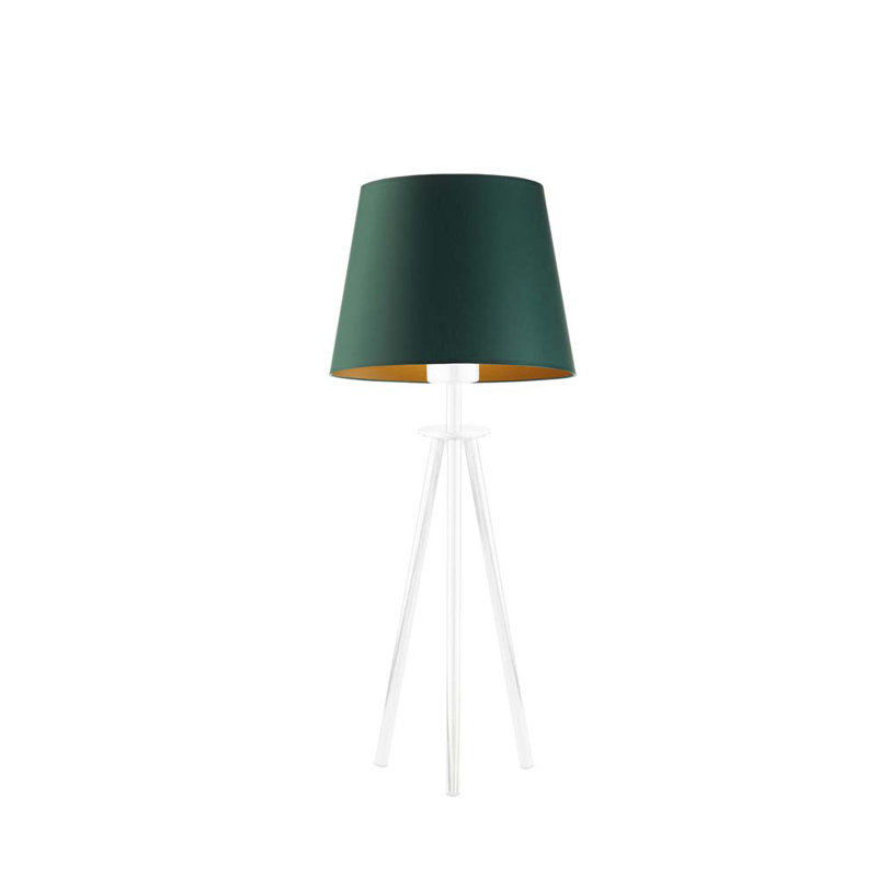 Alcala Metal Tripod Lamp, White, Green