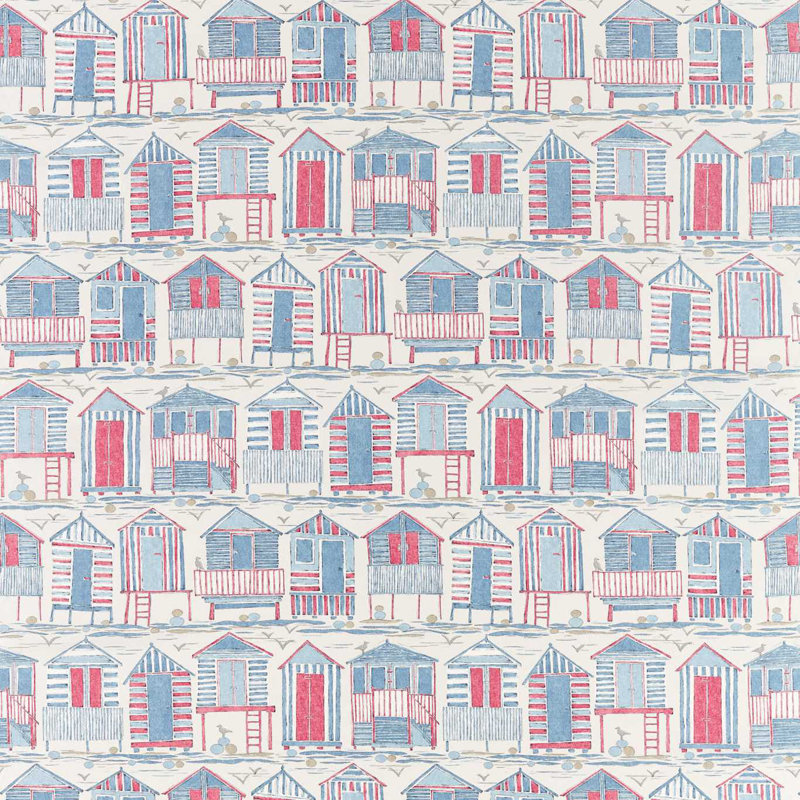 Beach Huts Fabric, Nautical