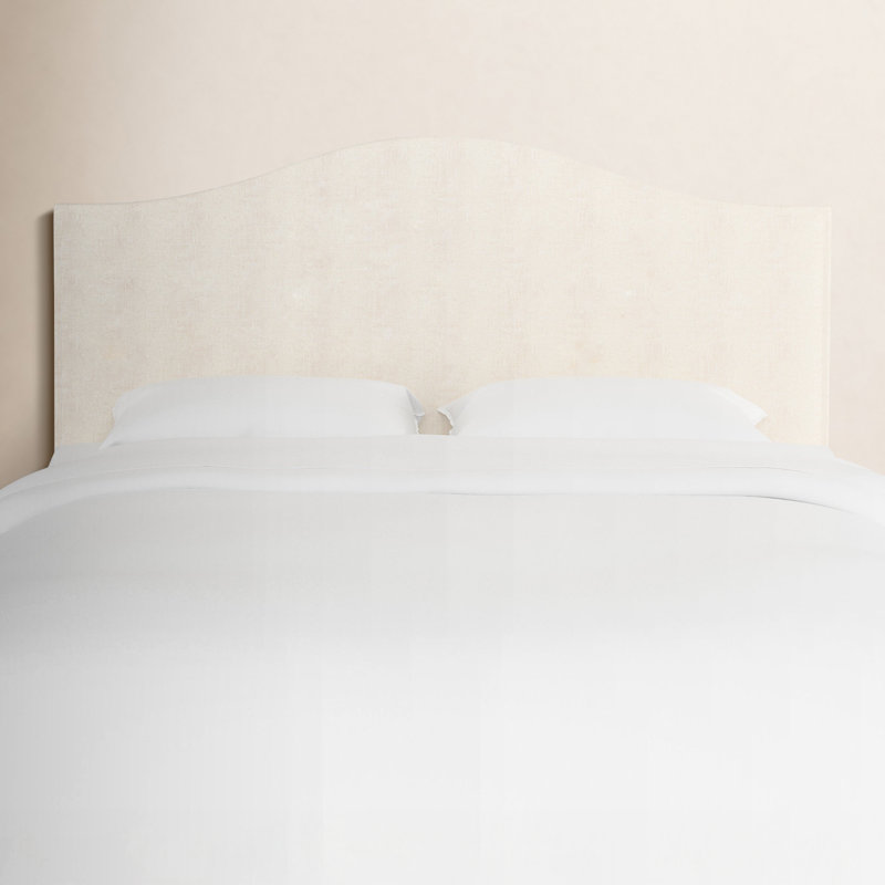 Hermosa Upholstered Headboard, Twin, Zuma White Textured Linen