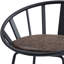 De 2 chaises de salle à manger à hauteur de comptoir - brun et noir, base traîneau, cuir synthétique confortable, chaise d'appoint à dossier ventilé (2 pièces), conception ergonomique en métal
