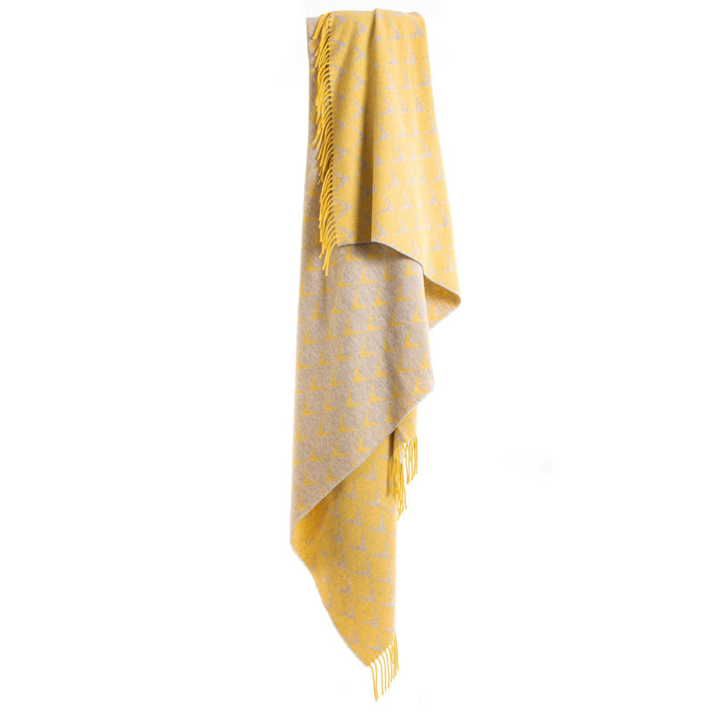 Tweedmill Merino Coastal Throws Throw Blanket, Yellow