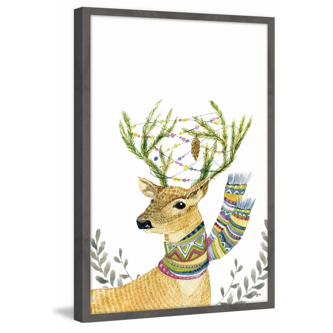 Adorned Deer by Eyre Tarney - Picture Frame Painting Print on Paper