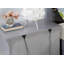 Table de chevet en bois massif gris de style transitionnel avec 3 tiroirs et boutons ronds | Idée de cadeau