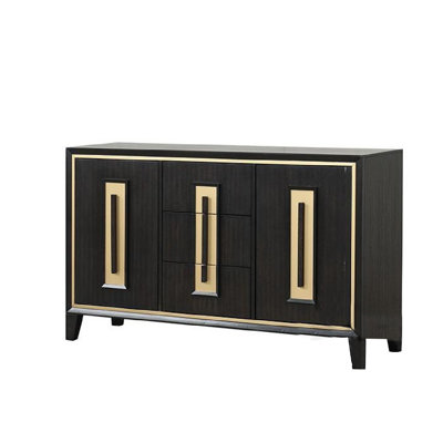 Buffet Yada, 3 tiroirs, 2 portes, 60 po, brun espresso