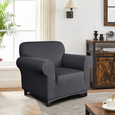 Polyester Blend Box Cushion Armchair Slipcover