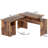 Swapan 56'' Lift Top L-Shaped Desk with Drawers and Power Outlets, Executive Desk-1943343506