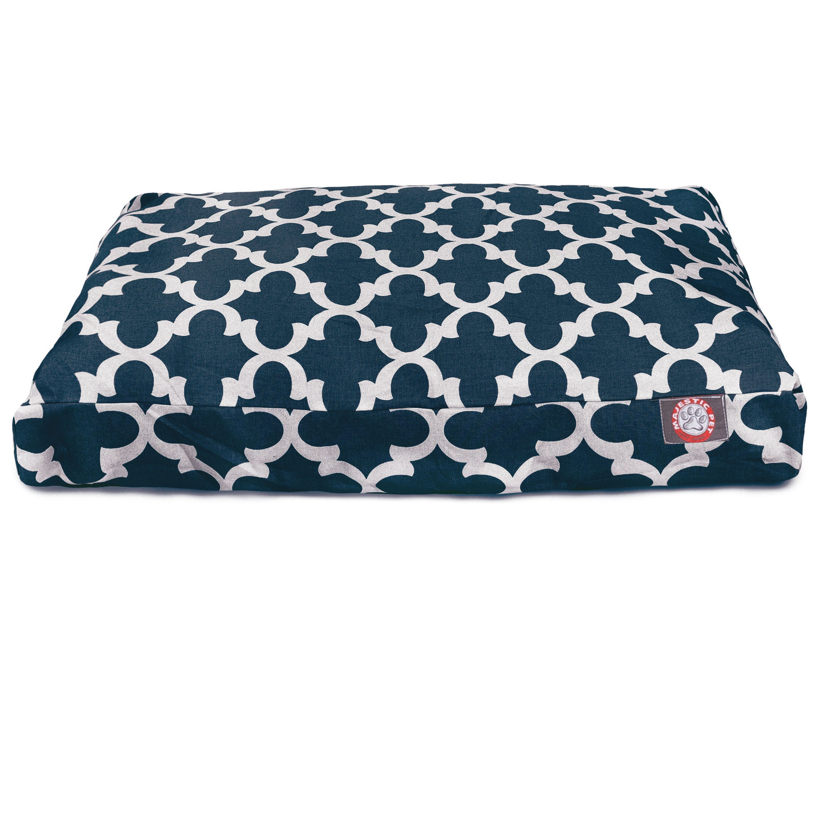 Trellis Geometric Pet Pillow, Extra Large (42" W x 50" D x 5" H), Navy