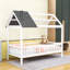 Lit simple en bois avec clôture-73052391
