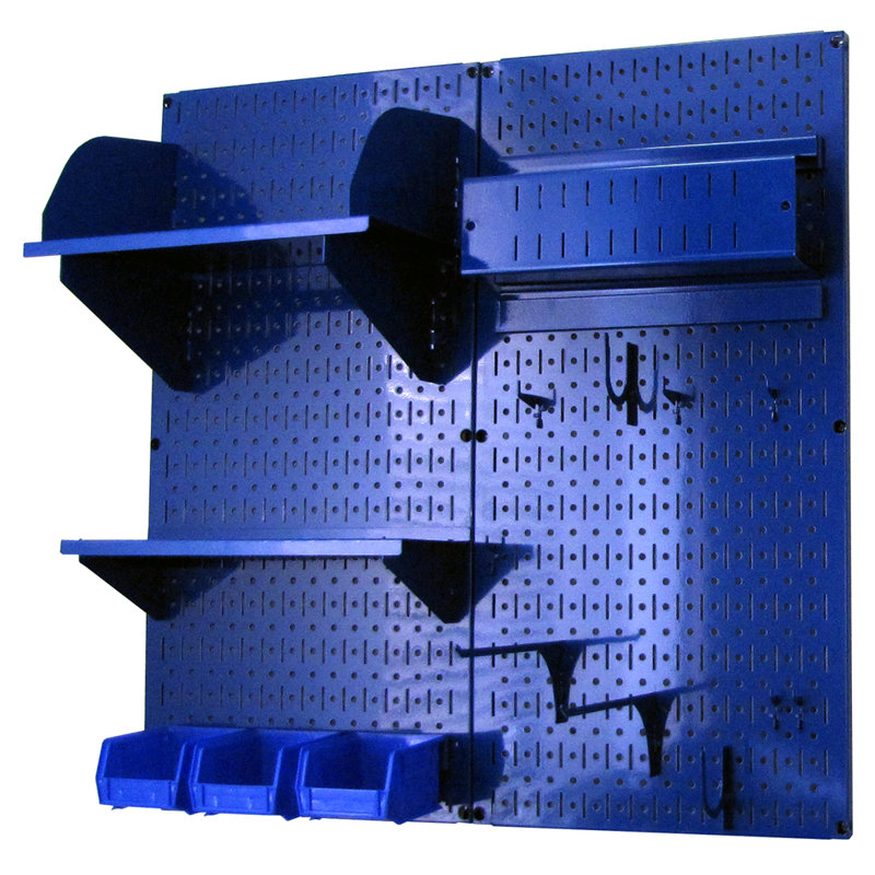 Hobby Craft Pegboard Organizer Storage Kit, Blue