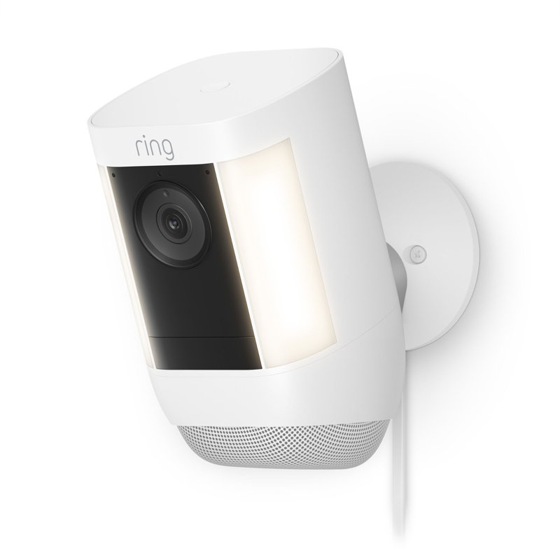 LED Video Enabled Outdoor Security Spot Light with Motion Sensor, White