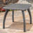 17.38"H Grey Outdoor Table With Faux Top And Rust- Iron Frame Side For Areas, Stylish, 17.75"W X