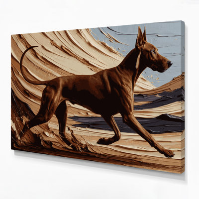 Dogs Pharaoh Hound Black Canvas Wall Art
