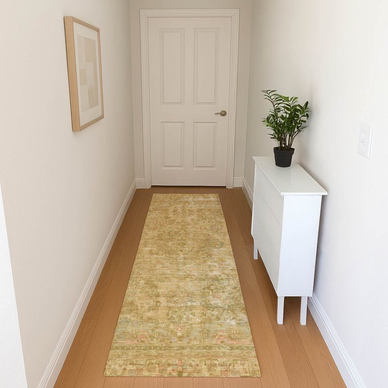 Premium Machine Washable Lampkins AMF1646 Global Rug, Runner 2'3" x 7'6"