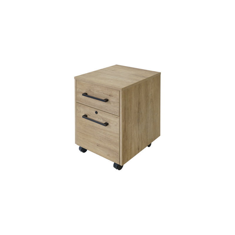 Houbler 18 " Wide 2 Vertical Filing Cabinet, Light Brown