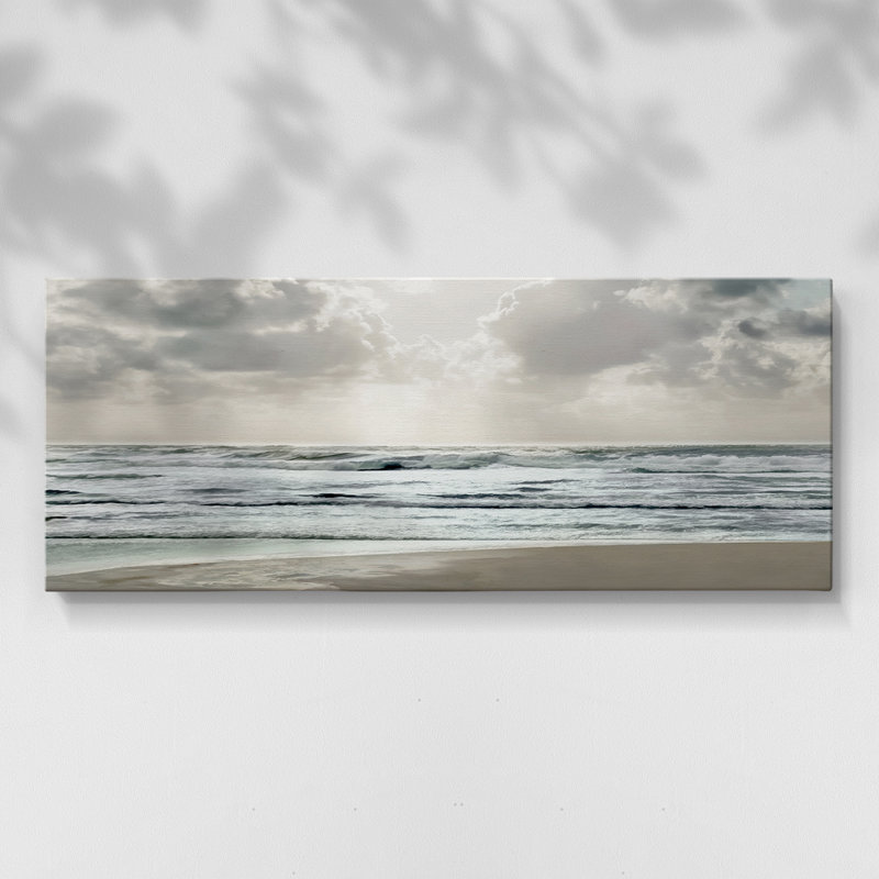Calm Shores - Toile tendue avec châssis - Prêt à accrocher, H 12 po x l 30 po