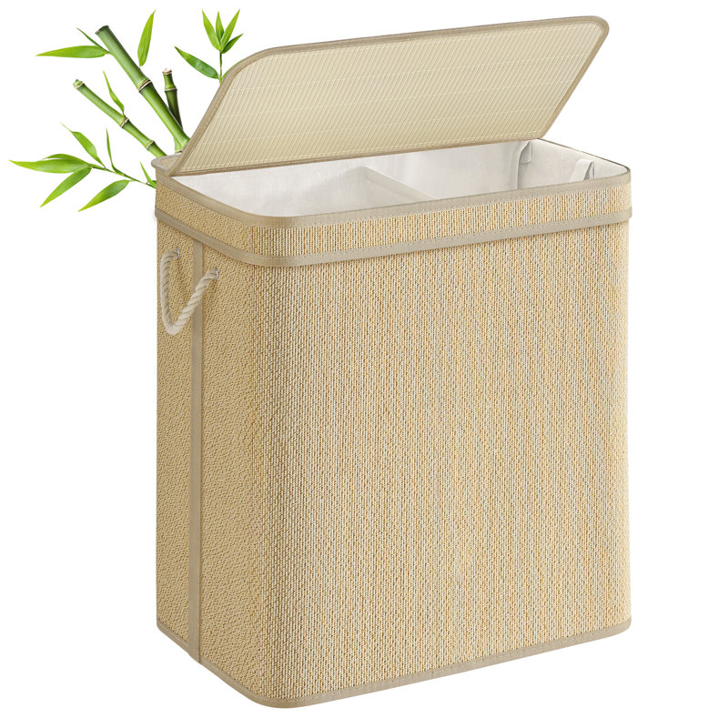 Laundry Hamper with Handles, 61cm H x 58cm W x 39cm D