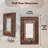 Resin Western Single Rocker Switch Cover Tooled Leather Design