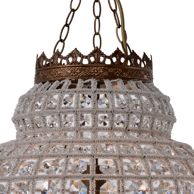 Montgomery Chandelier, 21.5" H x 18" W x 18" D