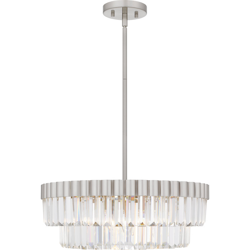 Luminaire suspendu 4 lumières Starlight, Nickel brossé