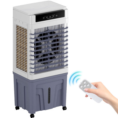 3-in-1 Portable Evaporative Air Cooler,6000 CFM 11.9 Gal Swamp Cooler,7H Timer,Indoor/Outdoor,White -  TABU, 430071110WTA