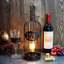 Rustic Metal Bottle Table Lamp with Wine Cork Design & 6 Hour Timer