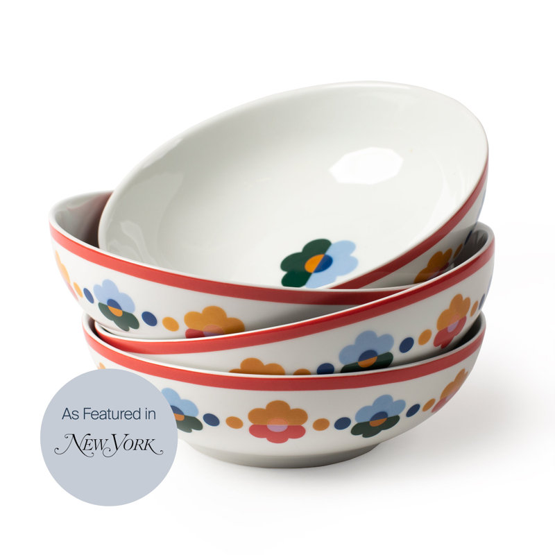 Floral Handmade Porcelain Cereal Bowl