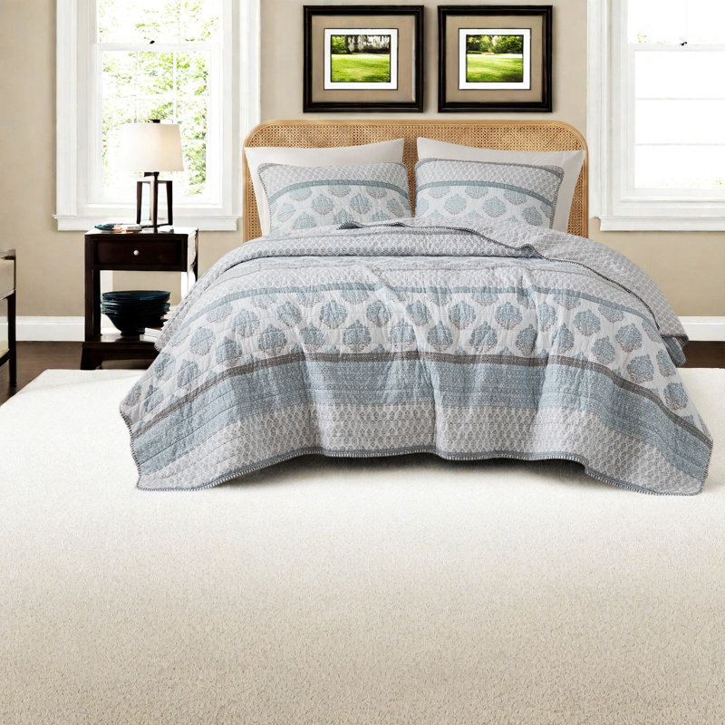 Ensembles de literie en coton turquoise, ensemble de courtepointe pour grand lit, confort moderne toutes saisons